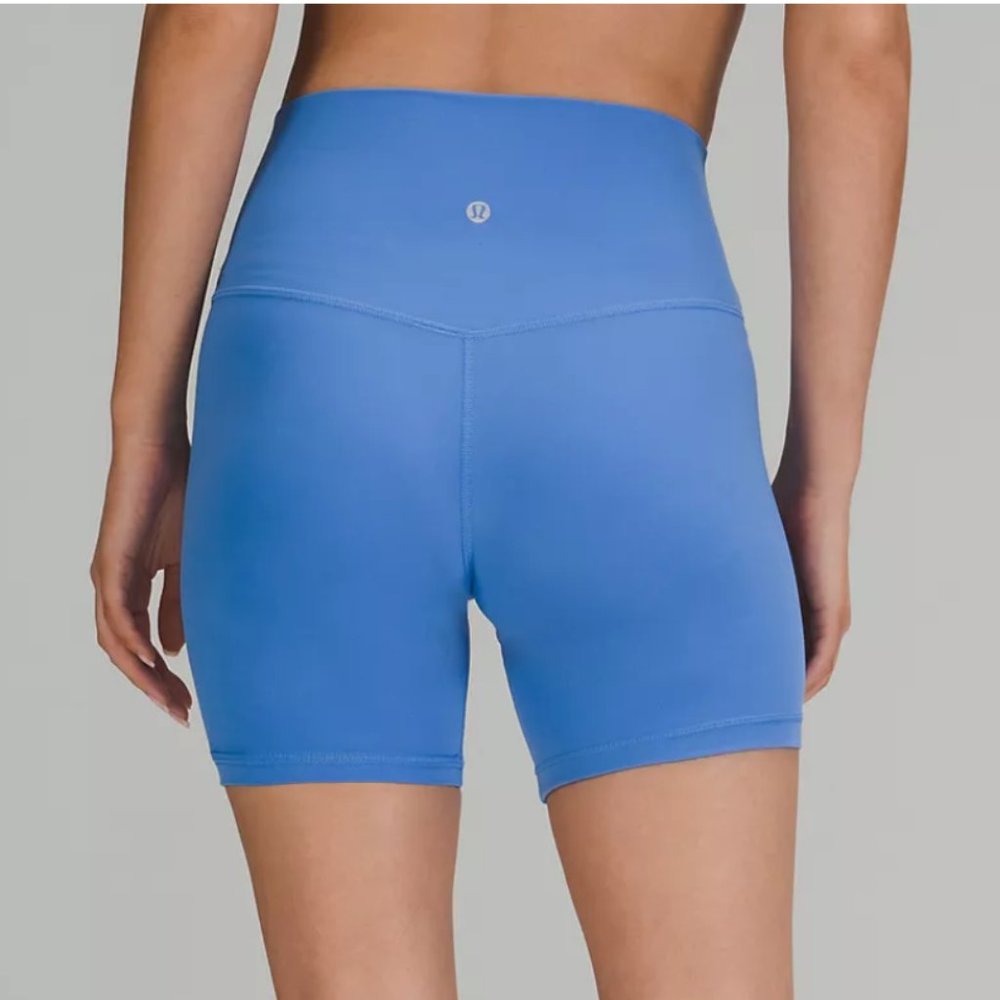 Lululemon NWT lululemon Align™ High-Rise Short 6" Bike Shorts BLUE NILE Size 4 - Picture 2 of 2